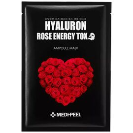 MEDI-PEEL Hyaluron Rose Energy Tox Ampoule Mask Тканинна маска-детокс з екстрактом троянди, 30 мл, image 