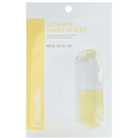 LAMELIN VITAMIN MASK SHEET Вітамінна тканинна маска для обличчя з лимоном, image 