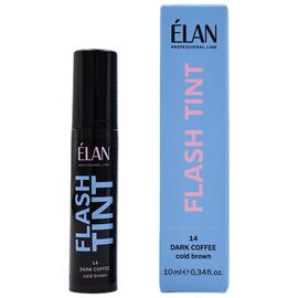 ELAN Flash Tint Система прямого фарбування брів 14 Dark Coffee, 10 мл, Об'єм: 10 мл, Колір: 14 Dark Coffee, image 