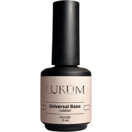 LUKUM Rubber Base Universal Каучукова база для нігтів, 15 мл, Об'єм: 15 мл, image 