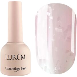LUKUM Marble Base №03 Камуфлююча база з кусочками «скла», 10 мл, Відтінок: 03, Об'єм: 10 мл, image 