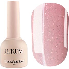 LUKUM Glitter Cover Base №05 Камуфлююча база з дрібним шиммером, 10 мл, Відтінок: 05, Об'єм: 10 мл, image 