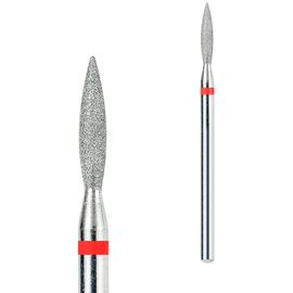 TOUCH Фреза алмазна полум'я гостре 021, червона (H0210D-F), Колір : Червоний, Діаметр: 2,1 мм, image 