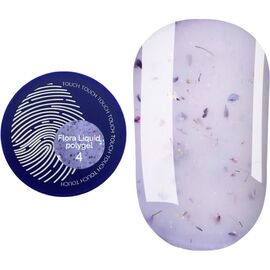 TOUCH Flora Liquid Polygel 4 Рідкий полігель з сухоцвітами, 15 мл, Об'єм: 15 мл, Колір: 004, image 