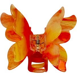 Краб для волосся середній метелик з глітером (змінює колір на сонці), 1 шт, image 