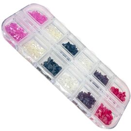 G.F. Набір об'ємних 3D фігур для манікюру (мікс бантики кольорові маленькі), image 