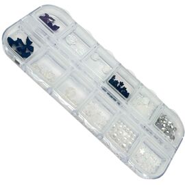 G.F. Набір об'ємних 3D фігур для манікюру (мікс чорно-білий), image 