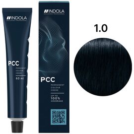 INDOLA Permanent Caring Color Перманентна крем-фарба 1.0 Чорний, 60 мл, Об'єм: 60 мл, Відтінок: 1.0, image 