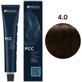 INDOLA Permanent Caring Color Перманентна крем-фарба 4.0 Середньо-коричневий натуральний, 60 мл, Об'єм: 60 мл, Відтінок: 4.0, image 