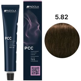 INDOLA Permanent Caring Color Перманентна крем-фарба 5.82 Світло-коричневий шоколадний перлинний, 60 мл, Об'єм: 60 мл, Відтінок: 5.82, image 