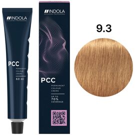 INDOLA Permanent Caring Color Перманентна крем-фарба 9.3 Дуже світлий блонд золотистий, 60 мл, Об'єм: 60 мл, Відтінок: 9.3, image 
