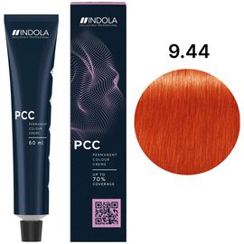 INDOLA Permanent Caring Color Перманентна крем-фарба 9.44 Дуже світлий блонд екстра мідний, 60 мл, Об'єм: 60 мл, Відтінок: 9.44, image 