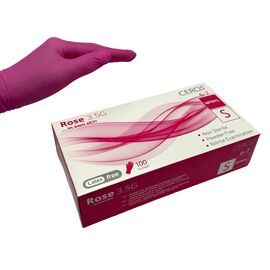 CEROS Рукавички нітрилові Rose (S) - 100 шт/уп (3,5 г), image 