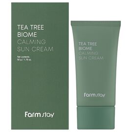 FARM STAY Tea Tree Biome Calming Sun Cream Заспокійливий сонцезахисний крем, 50 мл, image 