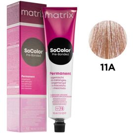 Matrix SoColor Pre-Bonded 11А стійка крем-фарба, ультра світлий блондин попелястий, 90 мл, Об'єм: 90 мл, Відтінок: 11А, image 