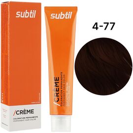 SUBTIL Creme Стійка крем-фарба для волосся 4-77 Шатен коричневий інтенсивний, 60 мл, Об'єм: 60 мл, Відтінок: 4/77, image 
