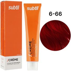 SUBTIL Creme Стійка крем-фарба для волосся 6-66 Темний блондин червоний насичений, 60 мл, Об'єм: 60 мл, Відтінок: 6/66, image 