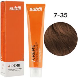 SUBTIL Creme Стійка крем-фарба для волосся 7-35 Блондин золотисто-червоний, 60 мл, Об'єм: 60 мл, Відтінок: 7/35, image 