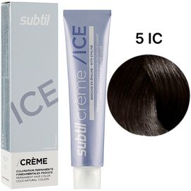 SUBTIL Ice Colors Стійка крем-фарба для волосся 5 IC Холодний світлий шатен, 60 мл, Об'єм: 60 мл, Відтінок: 5 IC, image 