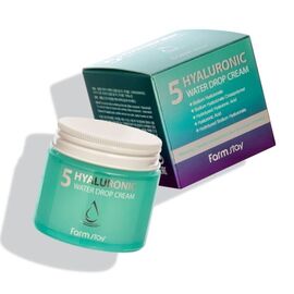 FARM STAY 5 Hyaluronic Water Drop Cream Зволожуючий крем з 5 видами гіалуронової кислоти, 80 мл, image 