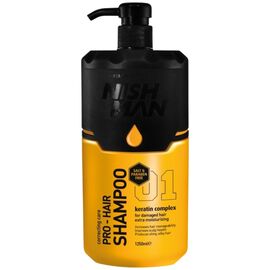 NISH MAN Pro-Hair Keratin Complex Shampoo Шампунь для пошкодженого та жорсткого волосся, 1250 мл, image 