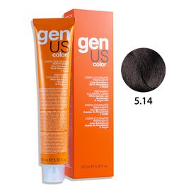 GENUS Стійка крем-фарба 5.14 Light Chestnut Tobacco, 100 мл, Об'єм: 100 мл, Відтінок: 5.14, image 