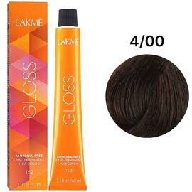 LAKME Gloss Color Rinse Тонуюча крем-фарба для волосся 4/00 Medium Brown, 60 мл, Об'єм: 60 мл, Відтінок: 4/00, image 