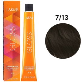 LAKME Gloss Color Rinse Тонуюча крем-фарба для волосся 7/13 Gold Ash Medium Blonde, 60 мл, Об'єм: 60 мл, Відтінок: 7/13, image 