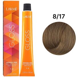 LAKME Gloss Color Rinse Тонуюча крем-фарба для волосся 8/17 Blue Ash Light Blonde, 60 мл, Об'єм: 60 мл, Відтінок: 8/17, image 