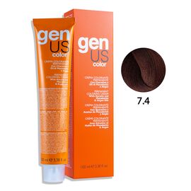 GENUS Стійка крем-фарба 7.4 Blonde Copper, 100 мл, Об'єм: 100 мл, Відтінок: 7.4, image 