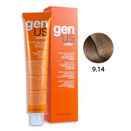 GENUS Стійка крем-фарба 9.14 Very Light Blonde Tobacco, 100 мл, Об'єм: 100 мл, Відтінок: 9.14, image 