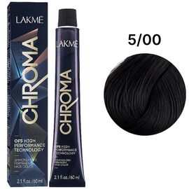 LAKME Chroma Permanent Hair Color Безаміачна фарба для волосся 5/00 Light Brown, 60 мл, Об'єм: 60 мл, Відтінок: 5/00, image 