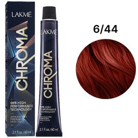 LAKME Chroma Permanent Hair Color Безаміачна фарба для волосся 6/44 Copper Copper Dark Blonde, 60 мл, Об'єм: 60 мл, Відтінок: 6/44, image 