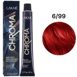 LAKME Chroma Permanent Hair Color Безаміачна фарба для волосся 6/99 Red Red Dark Blonde, 60 мл, Об'єм: 60 мл, Відтінок: 6/99, image 