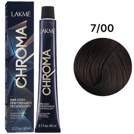 LAKME Chroma Permanent Hair Color Безаміачна фарба для волосся 7/00 Medium Blonde, 60 мл, Об'єм: 60 мл, Відтінок: 7/00, image 