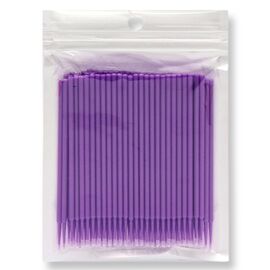 BI Мікробрашки для вій в пакеті фіолетові, 100 шт, Колір: Фіолетовий, image 
