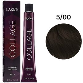 LAKME Collage Creme Hair Color Стійка фарба для волосся 5/00 Light Brown, 60 мл, Об'єм: 60 мл, Відтінок: 5/00, image 