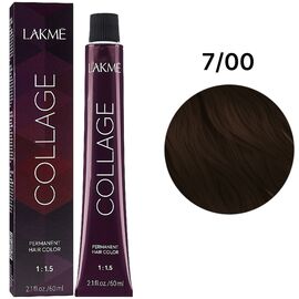 LAKME Collage Creme Hair Color Стійка фарба для волосся 7/00 Medium Blonde, 60 мл, Об'єм: 60 мл, Відтінок: 7/00, image 