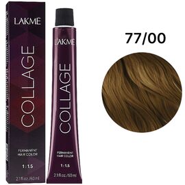 LAKME Collage Creme Hair Color Стійка фарба для волосся 77/00 Intense Medium Blonde, 60 мл, Об'єм: 60 мл, Відтінок: 77/00, image 