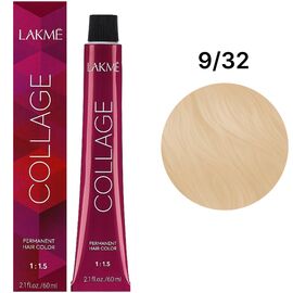 LAKME Collage Creme Hair Color Стійка фарба для волосся 9/32 Violet Gold Very Light Blonde, 60 мл, Об'єм: 60 мл, Відтінок: 9/32, image 