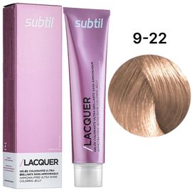 SUBTIL Lacquer Безаміачна тонуюча гелева фарба для волосся 9-22 Дуже світлий блондин насичений ірис, 60 мл, Об'єм: 60 мл, Відтінок: 9/22, image 