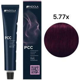 INDOLA Permanent Caring Color Перманентна крем-фарба 5.77х Світло-коричневий екстра фіолетовий, 60 мл, Об'єм: 60 мл, Відтінок: 5.77х, image 