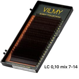 VILMY KLIPKY Chocolate Вії шоколад для нарощення 20 ліній LC 0,10 mix 7-14, image 