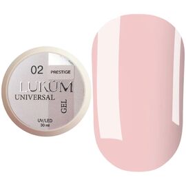 LUKUM Universal Gel Універсальний твердий гель №02 Prestige, 30 мл, Об'єм: 30 мл, Колір: 02, image 