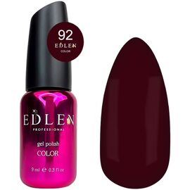 EDLEN Color Гель-лак №092 (бордовий), 9 мл, № гель лаку: 092, Об'єм: 9 мл, image 