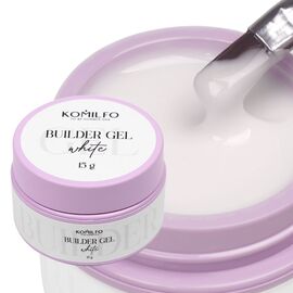 KOMILFO Builder Gel White, 15 г, Об'єм: 15 г, Колір: White, image 