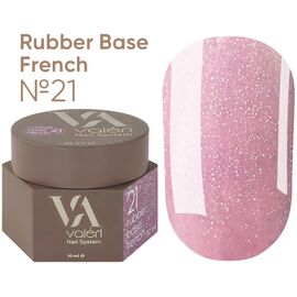 VALERI Rubber Base French Камуфлююча база №21, 30 мл, Відтінок: 021, Об'єм: 30 мл, image 