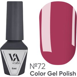 VALERI Гель лак №072 (ягідний рожевий, емаль), 6 мл, image 
