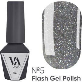VALERI Flash Світловідбиваючий гель лак №05, 6 мл, № гель лаку: №05, Об'єм: 6 мл, image 