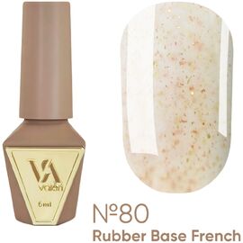 VALERI Rubber Base French Камуфлююча база №80, 6 мл, Об'єм: 6 мл, image 